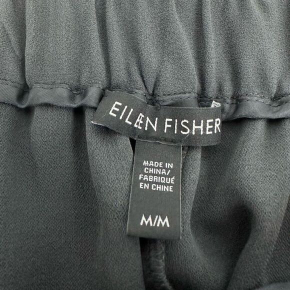 Eileen Fisher Silk Gray Ankle Pants size Medium - Picture 4 of 8